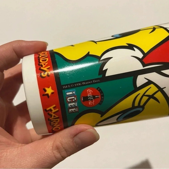 Vintage Looney Tunes Tweety Bird Coca-Cola ICEE Promo 16oz. Plastic Cup - Picture 8 of 10